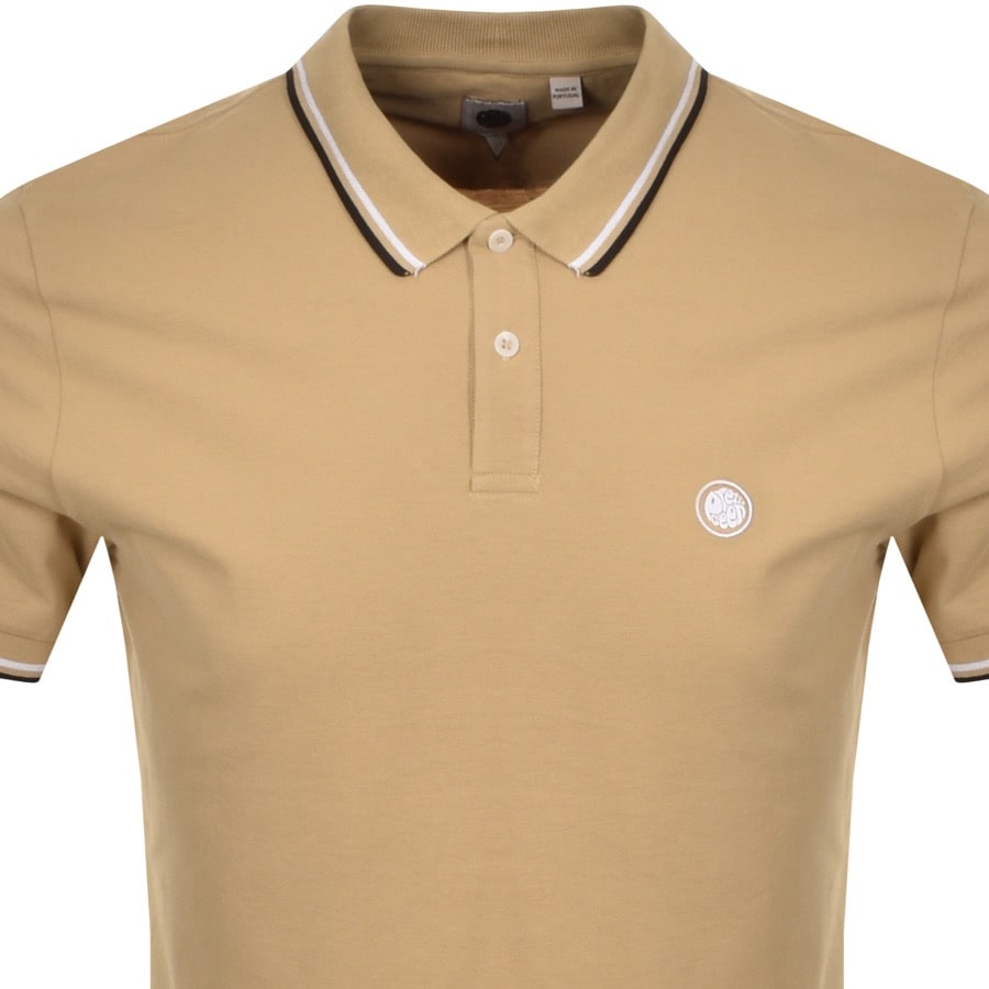 Alternative Image for ProductPretty Green Short Sleeved Polo T Shirt Beige2